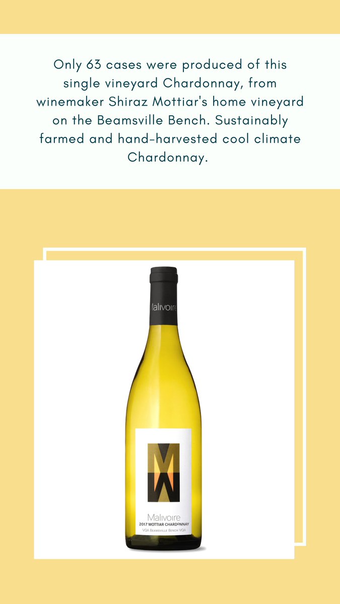 Check out this rare and cool Chardonnay from <a href="/MalivoireWine/">Malivoire Wine</a>. They make only 63 cases of their 2017 Mottiar Chardonnay. qoo.ly/36w676 #i4CAtHome #i4C20