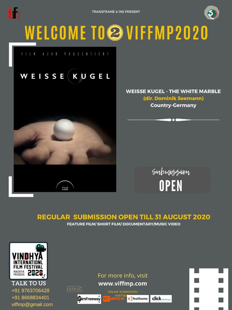 viffmp's tweet photo. #VIFFMP WELCOMES #The_White_Marble #Weisse_Kugel
DIRECTED BY- Dominik Seemann FROM #germany

Regular Submission open. 
https://t.co/SLA998xxYa
#Viffmp #vindhyafilmfestival #Madhyapradesh #sidhi #filmfest #callforentries #shortfilms #Documentary
@FilmFreeway @festhome  @_WFCN https://t.co/2kRBEOEkQR