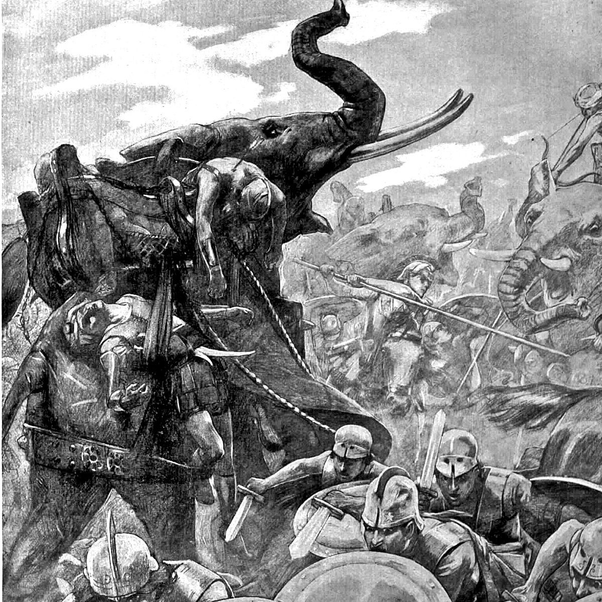 2. Battle of Hydaspes. Between Alexander and King Porus on the banks of the river Hydaspes(Jhelum) in 326BCE. Although Alexander won this battle against a valiant Porus, his battalions refused to venture further dreading the great Magadha armies which lay across the plains.