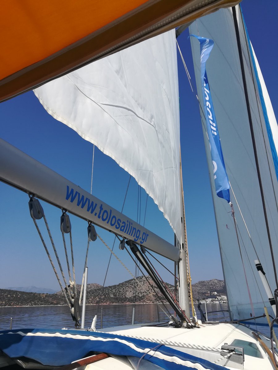 Provocolate's tweet photo. The charming and calm gulf of Tolo is dotted with uninhabited islands. We visited one by sailboat for a picnic and swim. #tolosummer2020 #travelbloggersgreece #remenbergreece https://t.co/sq9vnbgpEo