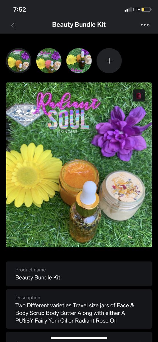 RadiantSoul6's tweet photo. 🚨New Item Alert🚨

🗣 Introducing our BEAUTY BUNDLE KIT 😍

2 oz Travel sized Jars filled with Body scrub 🧖🏾‍♀️ &amp; Body Butter. You can Either Choose from Our PU$$Y 🧚🏾‍♀️ Yoni oil or our Radiant Rose 🌹 oil .
https://t.co/hoFgADSmwz
#BlackOwnedBusiness @Black_Twiitter_ https://t.co/UOsjVwqtpr