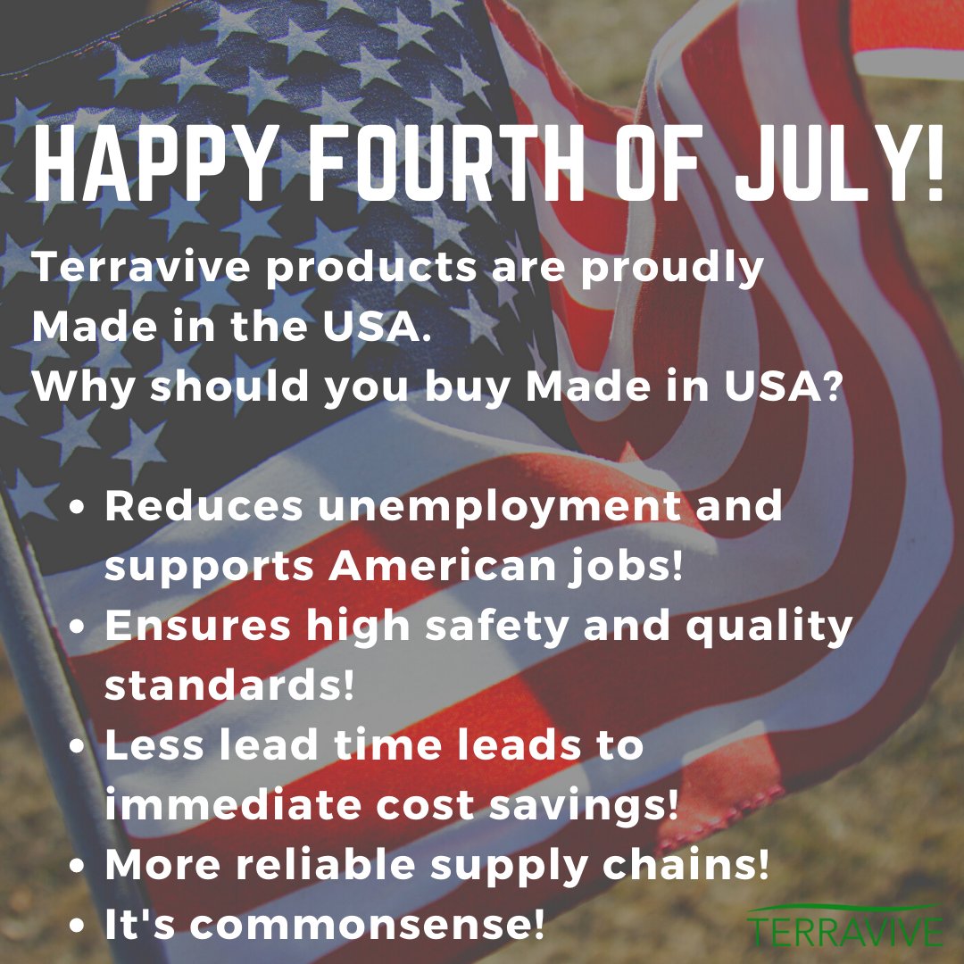 This July 4th Terravive honors Americans who sacrificed so each of us can live a better life and pursue our highest potential. In this quarantine, we have gotten a taste of what life would be like if the freedoms we take for granted were taken from us. #MADEinUSA #Sustainability