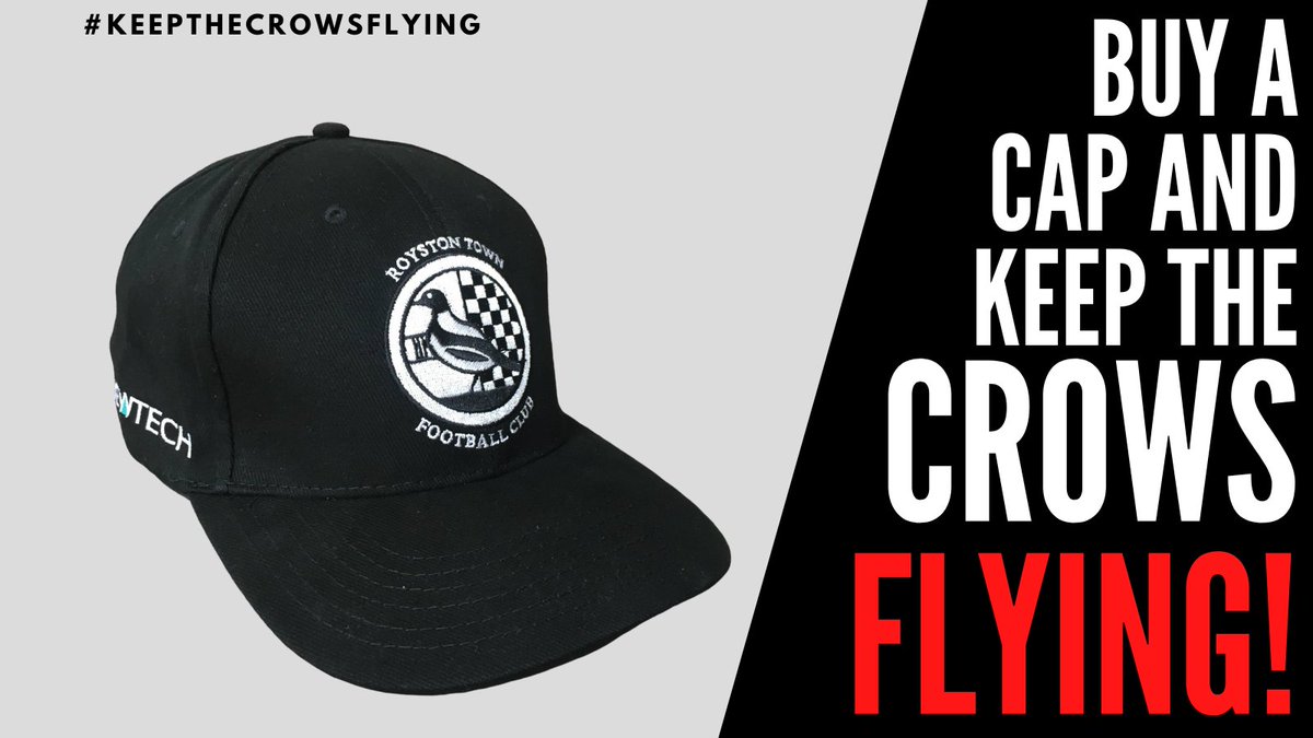 RoystonTownFC's tweet photo. Don't forget our brand new club caps are now available via our Crowfunder page - just £10 each!
https://t.co/zEHuEaQqtg
Your purchase will #KeepTheCrowsFlying https://t.co/wk06I818Jz