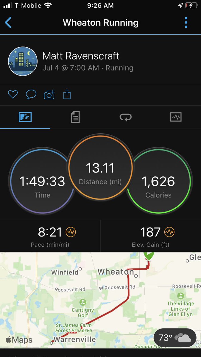 mattravenscraft's tweet photo. Independence Day Vibes 🇺🇸 🏃🏻😅 #HalfMarathon #PrairiePath #ThankGodItsFlatHere https://t.co/0L0MzRayj5
