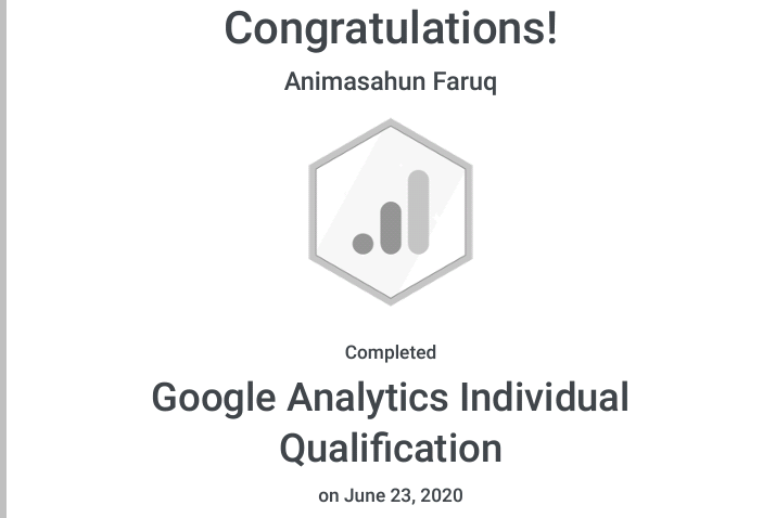 faruqknows's tweet photo. Thanks @Google and @googleanalytics for honouring me with these certifications
#Google #googleAds #googleAnalytics #googlemybusiness #googlecampaignmanager #googlesearchads #googledigitalskills #googledigitalgarage #googleadword #googleskillshop https://t.co/StqaDUku0r
