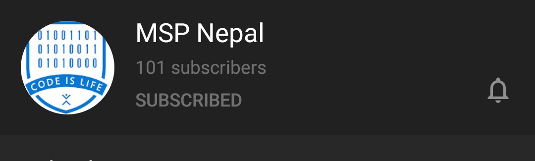 DangiNaseeb's tweet photo. Yipee! MSP Nepal has crossed 100 subs and we are so much overwhelmd that we are part of MSP community and serving at our local community. Very proud to be part of this amazing community. 
@msp_nepal
@IamPablo 
#MSFTStudentPartners
#MSP_Nepal https://t.co/fo5ZgnuF7l
