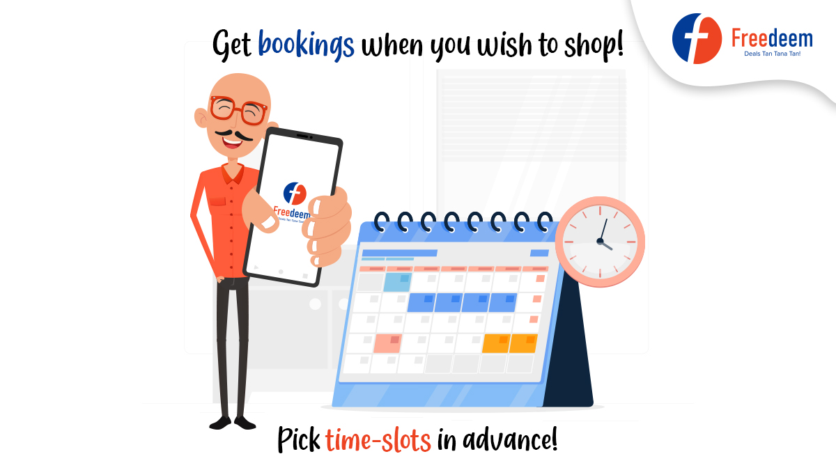 freedeem's tweet photo. Want to shop at a particular time? Simply book visits using Freedeem and confirm your space at your preferred store!

#freedeemapp #bookmyvisit #bookmyvisitfeature #bookeshwar https://t.co/kL6ImNKqSr