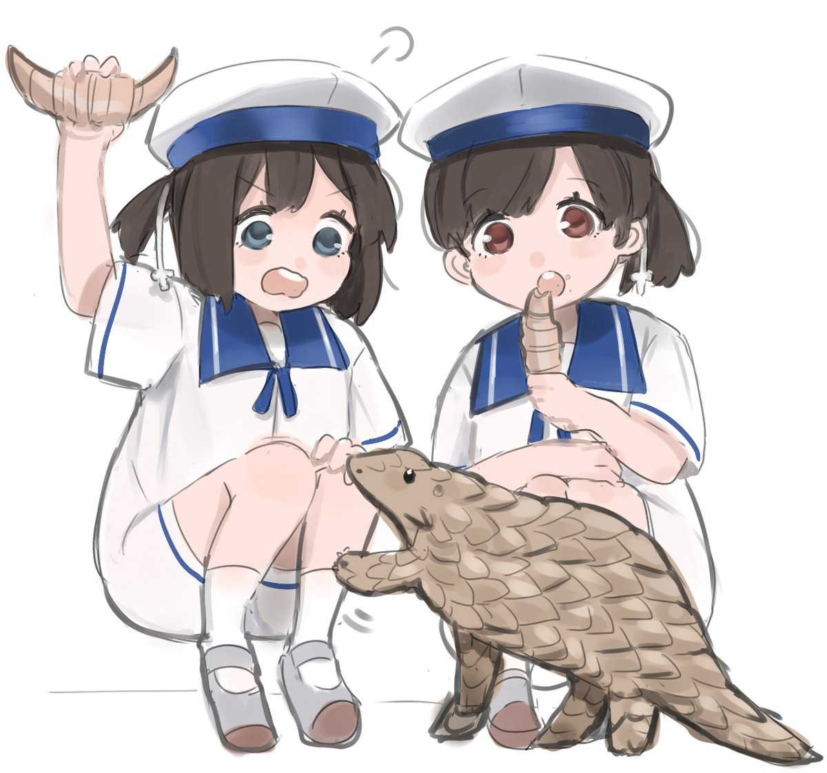 「「ダメ!!これは大東の分!あげないよ!?」 」|( ´• ω •` )@skeb休止中のイラスト