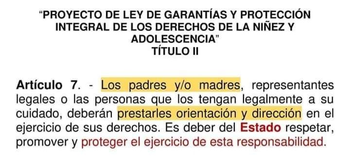 conmishijosnocl's tweet photo. DESPERTEMOS👀👀✍Garantías de la Niñez ¡ASÍ NO! lean articulo 7 .Seremos meros ORIENTADORES de nuestros propios HIJOS. Los  PADRES somos quienes protegemos ,resguardaremos SIEMPRE la vida de nuestros hijos !!#ConMisHijosNoTeMetas @lucyanaah @esterencasa @camilocammas @LeodevCL https://t.co/CaVAz8FbKE