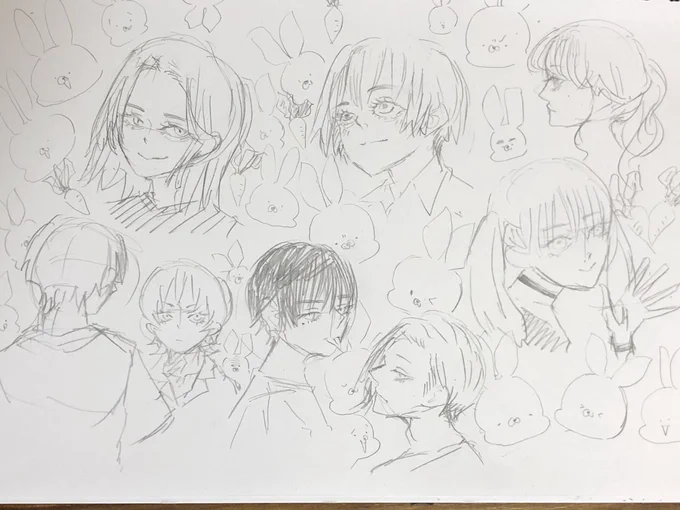 むかついたからウサギたくさん描いてやった 