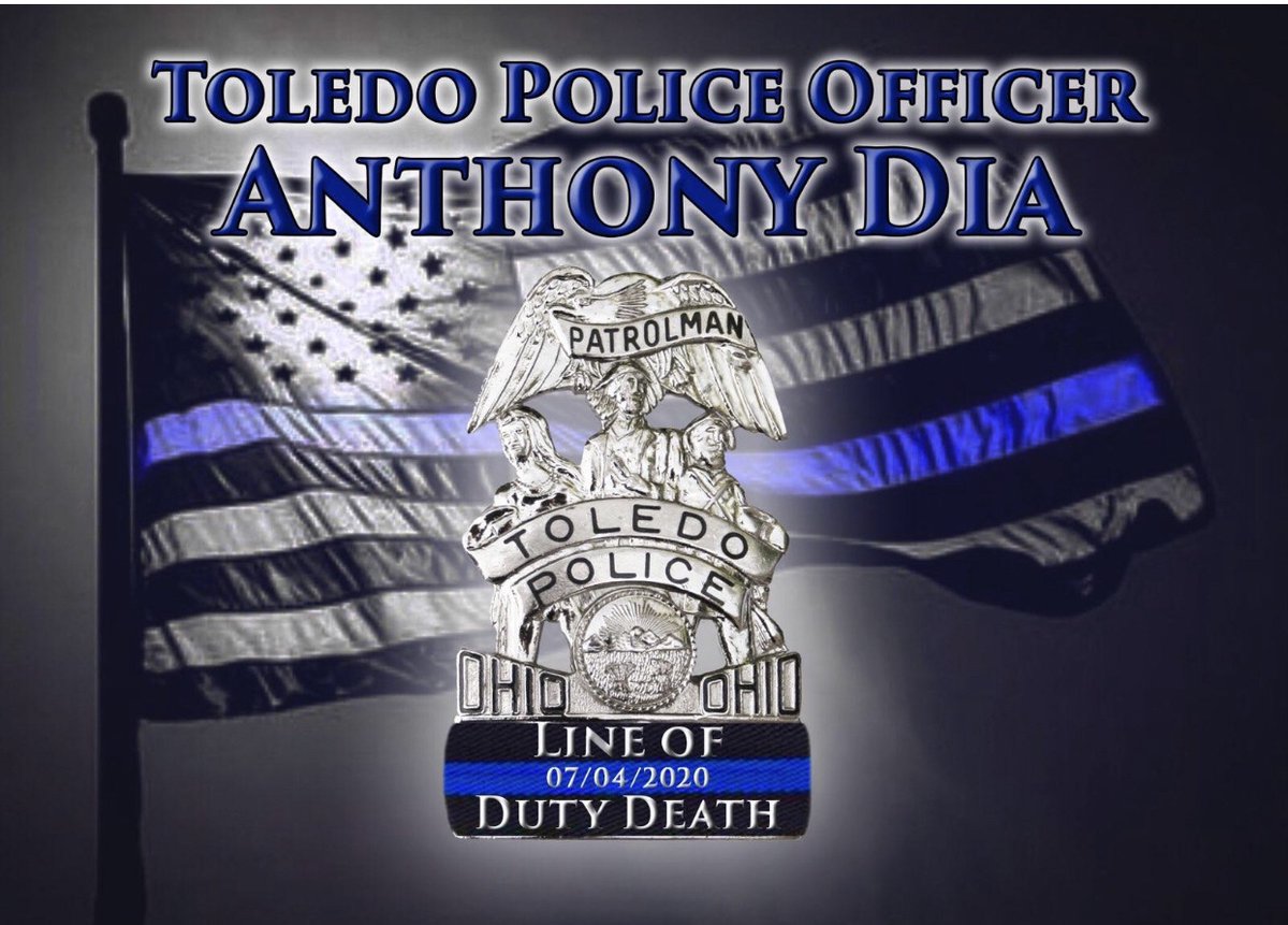 The death of Toledo Police Officer Anthony Dia weighs heavy on the hearts of officers and all those who knew the passion with which Officer Dia loved his family and served his community. We will continue to provide updates to officers &amp; the community as information is processed.