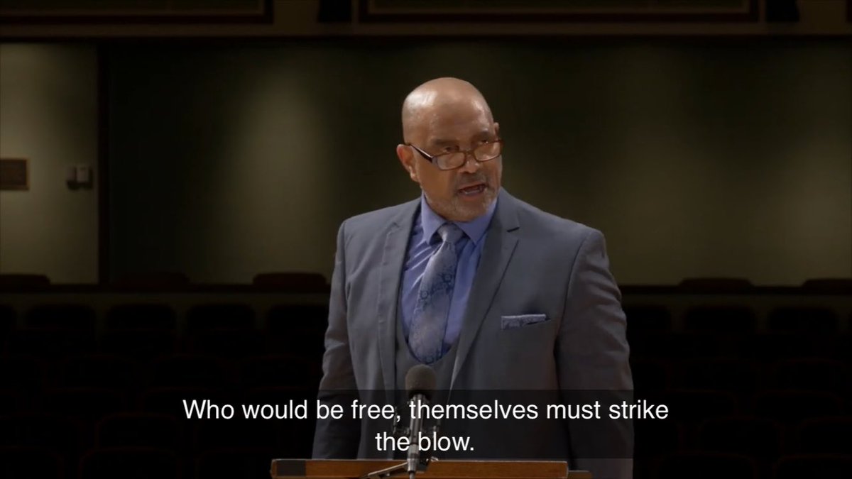 Can we suggest a new Douglass speech for today?

He saw through the hypocrisy of the Fourth of July, but he also saw the possibility for radical change.

"There is a power in numbers, the many are more than the few."

Watch "Why Hold a Colored Convention?"
youtu.be/brhHmTaxqOs