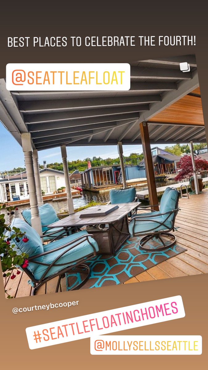 seattleafloat's tweet photo. Best places to celebrate 4th. even if it’s just by yourself.  1.  Adorable cool 2 BR floating home $1,250,000  2. Waterfront home in Portage Bay. Brand new luxury  w/ 2 boat slips. $2,395,000 3. Front row floating home w/ parking &amp; boat moorage $1,650,000.#seattlefloatinghomes https://t.co/lCEmANHaDE