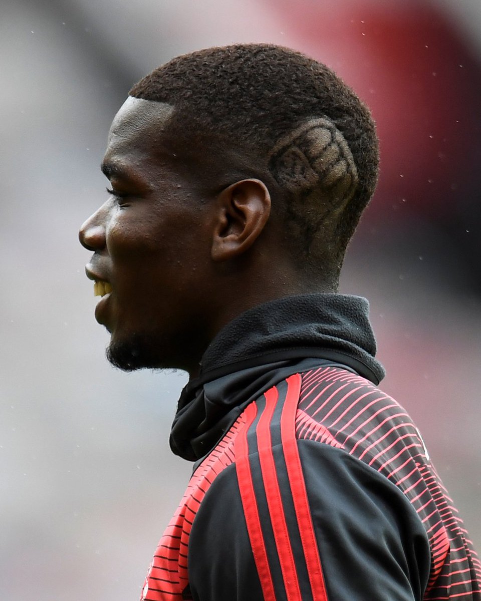 Sporf's tweet photo. 👏 @paulpogba's new haircut in support of #BlackLivesMatter https://t.co/FNYpKd8XlW