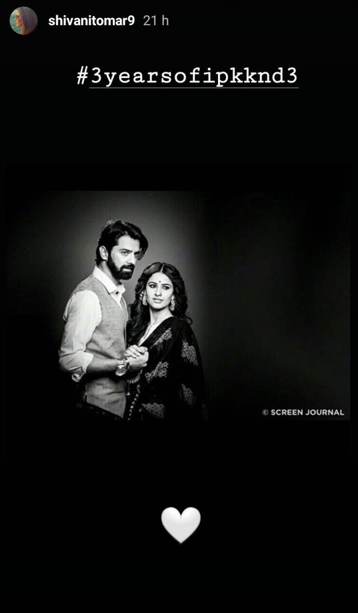 meghana_2012's tweet photo. It's just like a fairy tale. Their story always stays in our hearts. @BarunSobtiSays as #AdvaySinghRaizada and #Shivanitomar as #Chandni always remains in hearts. Years pass but memories stays forever. #3YearsOfIPKKND3 @shivanitomar09 #ipkknd #ipkknd3 https://t.co/KLCeBkYQXT