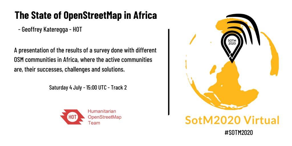 HOTOSM Uganda (@hotosm_uganda) on Twitter photo Starting in 5 minutes - our very own <a href="/kateregga1/">Geoffrey Kateregga</a> giving a talk on the state of #OpenStreetMap communities across Africa - the successes, the challenges and the context specific solutions that have proven to work - watch here bit.ly/2AsOA43 #sotm2020 Starting in 5 minutes - our very own <a href="/kateregga1/">Geoffrey Kateregga</a> giving a talk on the state of #OpenStreetMap communities across Africa - the successes, the challenges and the context specific solutions that have proven to work - watch here bit.ly/2AsOA43 #sotm2020