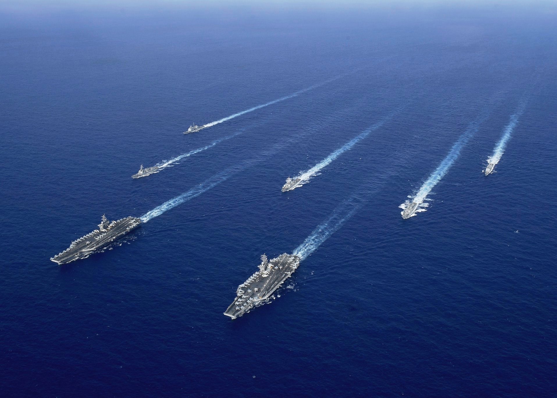 US warships in the South China Sea