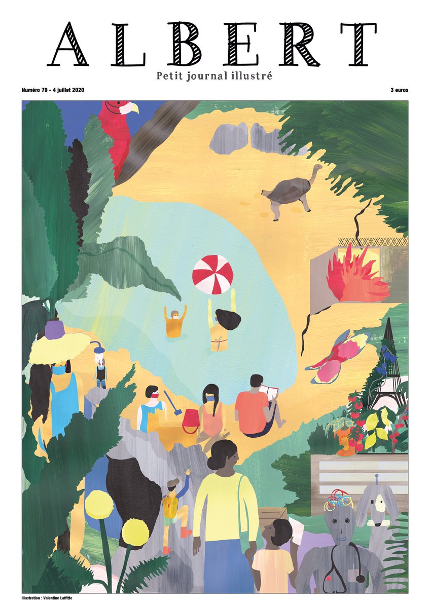 albertlejournal's tweet photo. Voici la Une du numéro 79, illustré par Valentine Laffitte et disponible dès aujourd’hui ! https://t.co/JC56bKuu0n
