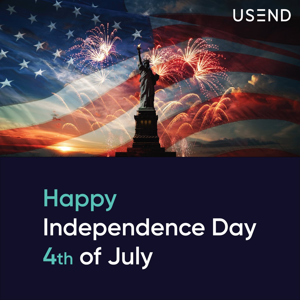 inter_us's tweet photo. USEND celebrates Independence Day. Happy Fourth of July to everyone! #Usend #MoneyTransfer #Happy4thOfJuly https://t.co/VnEE0nW8Br