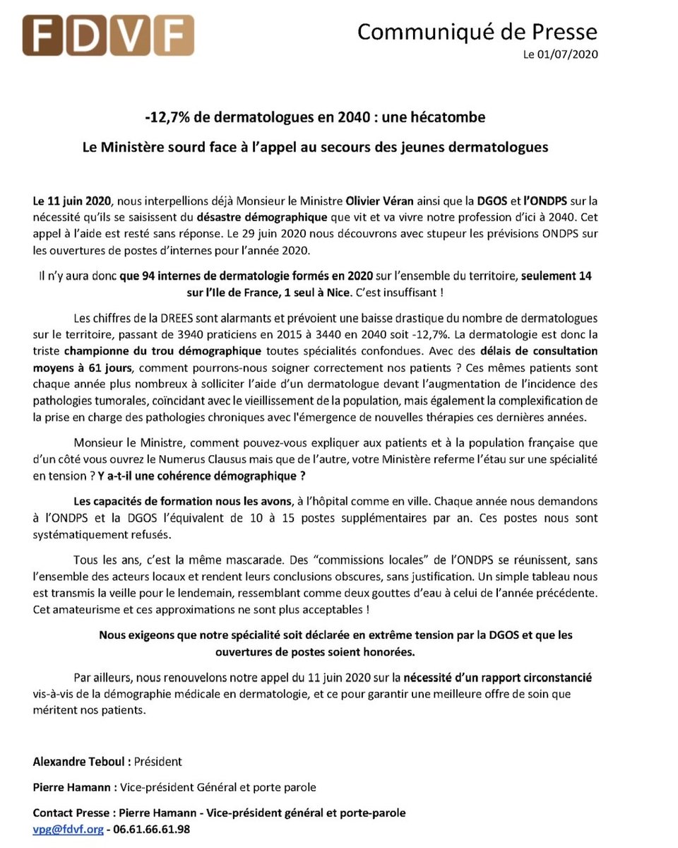 pierrevabres's tweet photo. La pénurie médicale s’aggrave.

@fdvf_de @ISNItwit @SFDermatologie https://t.co/EFR6G3QFBy