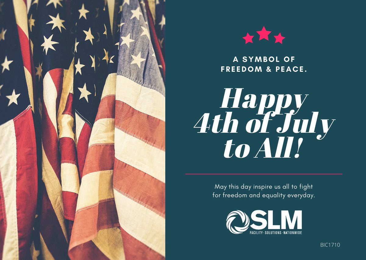 SLMFacilities's tweet photo. Wishing you and yours a safe and glorious Independence Day! https://t.co/jCzmYxDslY
