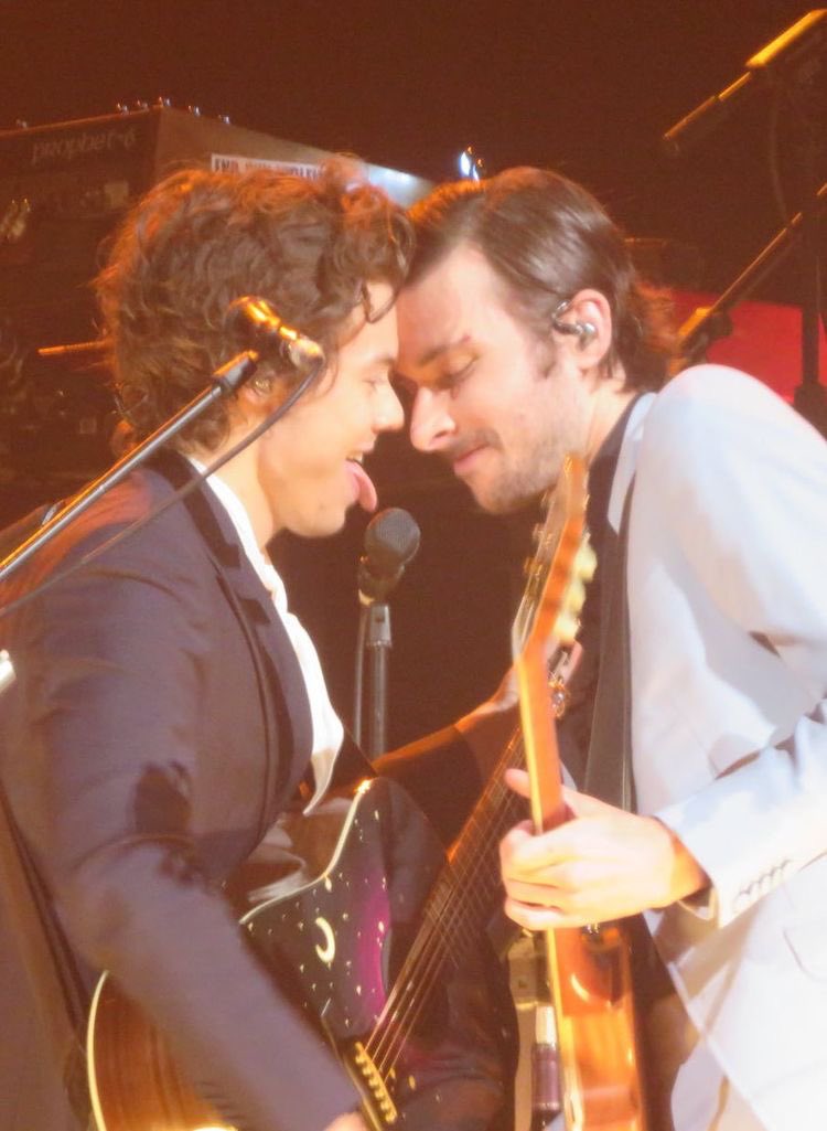 with their guitarists :))