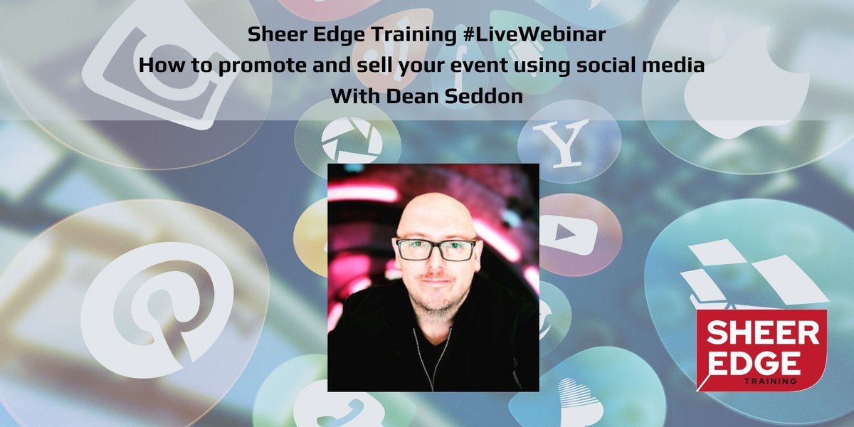 sheer_edge's tweet image. Did you miss our #livetutorial today?  Don't worry! @deanseddoncom
Will be joining us next week for a full #livewebinar book on here: thttp://tiny.cc/bsmwrz 
How to promote and sell your event using social media
#socialmediamarketing #marketing #socialmedia #eventpromotion