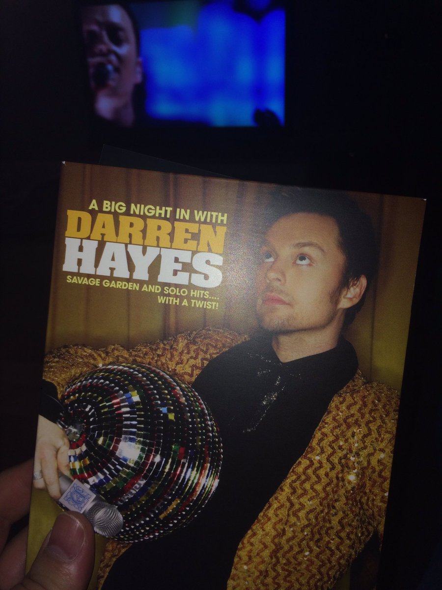 jonbates1980's tweet photo. @darrenhayes A night in with this amazingly talented and gifted man.  What a great 40th birthday present from @ChrisJPCooper .  This tour is so so good........... https://t.co/KMrNUr5NFt