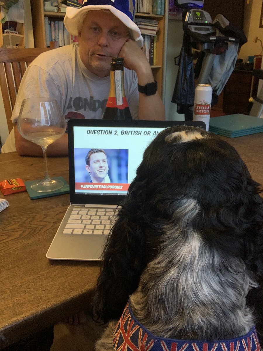 IsabellaPitman's tweet photo. @TheVirtualPubQ1 Got another team member this week 😂 #jaysvirtualpubquiz https://t.co/O6EOIPIv0K