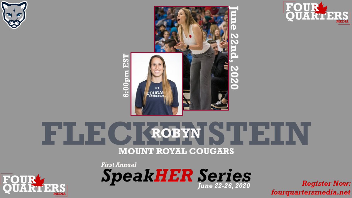 ⚠️SpeakHER Series Replay⚠️

Day One of the First Annual SpeakHER Series was headlined by <a href="/MRUCougars/">Mount Royal Cougars</a> Women's Basketball Head Coach Robyn Fleckenstein!

If you missed it LIVE, you can re-watch the talk here: youtube.com/watch?v=BZQ9Ql…

#SpreadTheWord