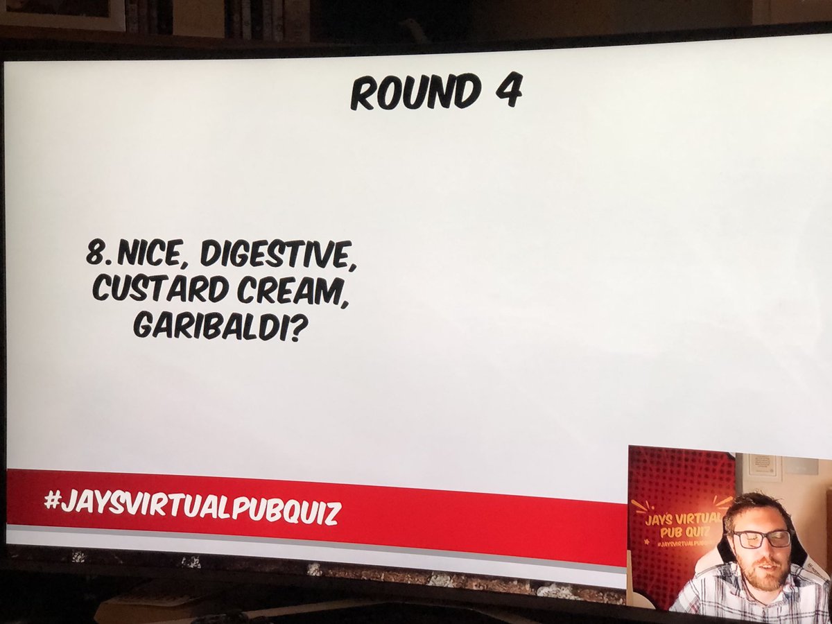 Good to see biscuits being represented for #jaysvirtualpubquiz 👍
