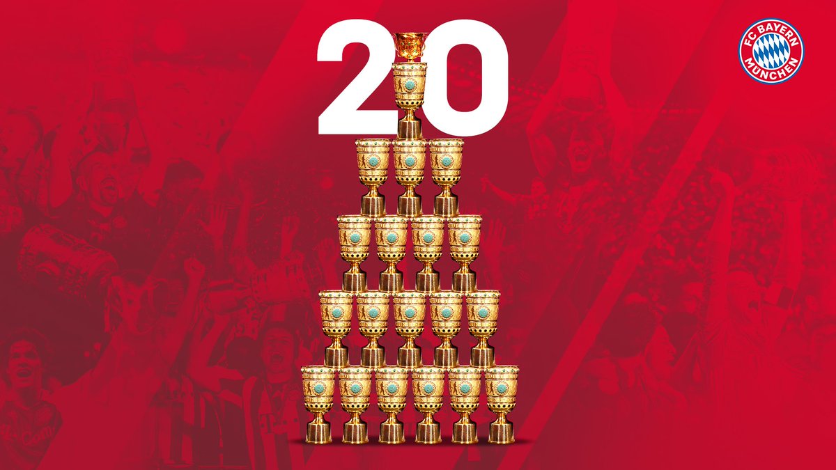 FCBayernEN's tweet photo. 2️⃣0️⃣x #DFBPokal winners 🏆

#20in2020 https://t.co/ATJWtkuu2f