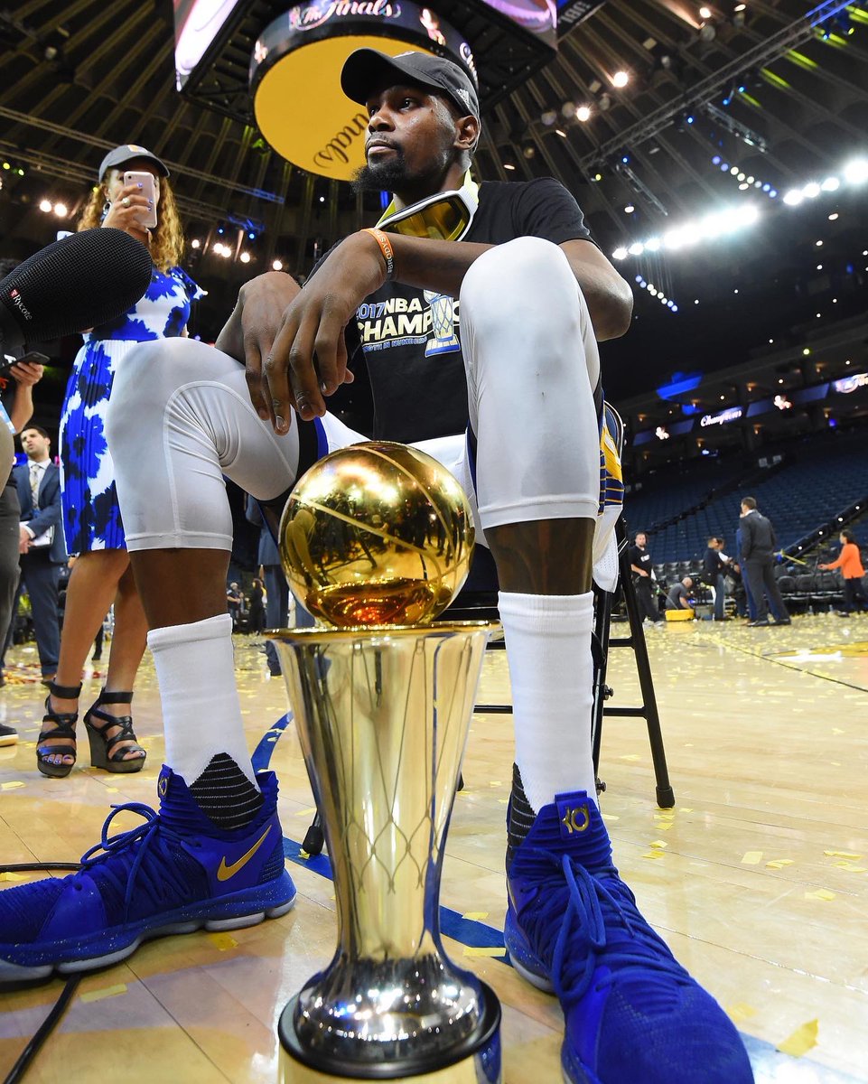 On July 4, 2016, @KDTrey5 shook up the NBA by announcing that he was signing with Golden State. Two rings, two Finals MVPs in three seasons—not bad.