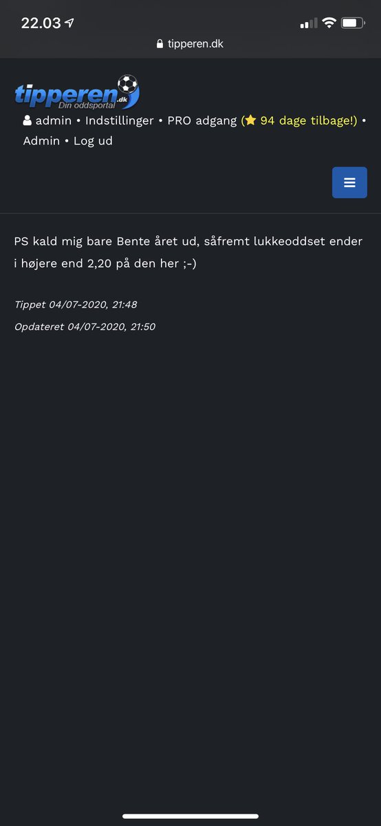 tipperenDK's tweet photo. 6 units PRO spil oppe fra @Linden1984 her: https://t.co/vNYaG0Agwm et eller andet siger os, at han er overbevist om Oddset falder 😂 #betfk https://t.co/tkRIdGESpL