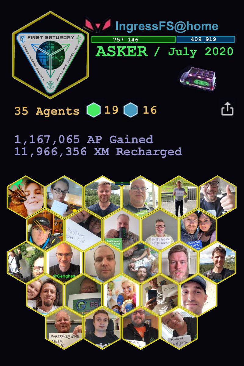 boffeliten's tweet photo. Thank you to all that attended this months IFS in Asker e=17632 #Ingress #XFac #IngressFS #FSAsker #IFS #NIA #Niantic #FirstSaturday #FirstSaturdayAsker #IngressPrime https://t.co/5DwdxYSRS9