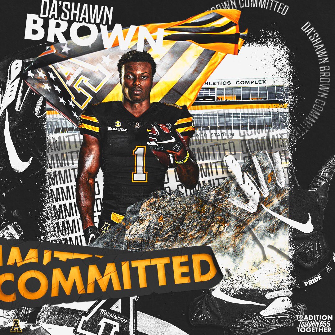 2021 3* WR Da'Shawn Brown commits to Appalachian State r/CFB