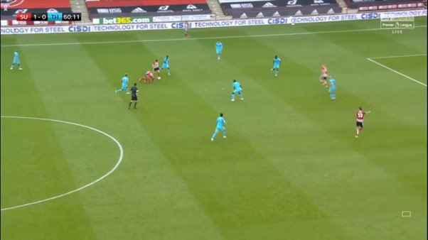 SHU exposing Spurs' MF 2 continued through quick switches. (Look at the position of the MF2) and the space available to SHU #2.