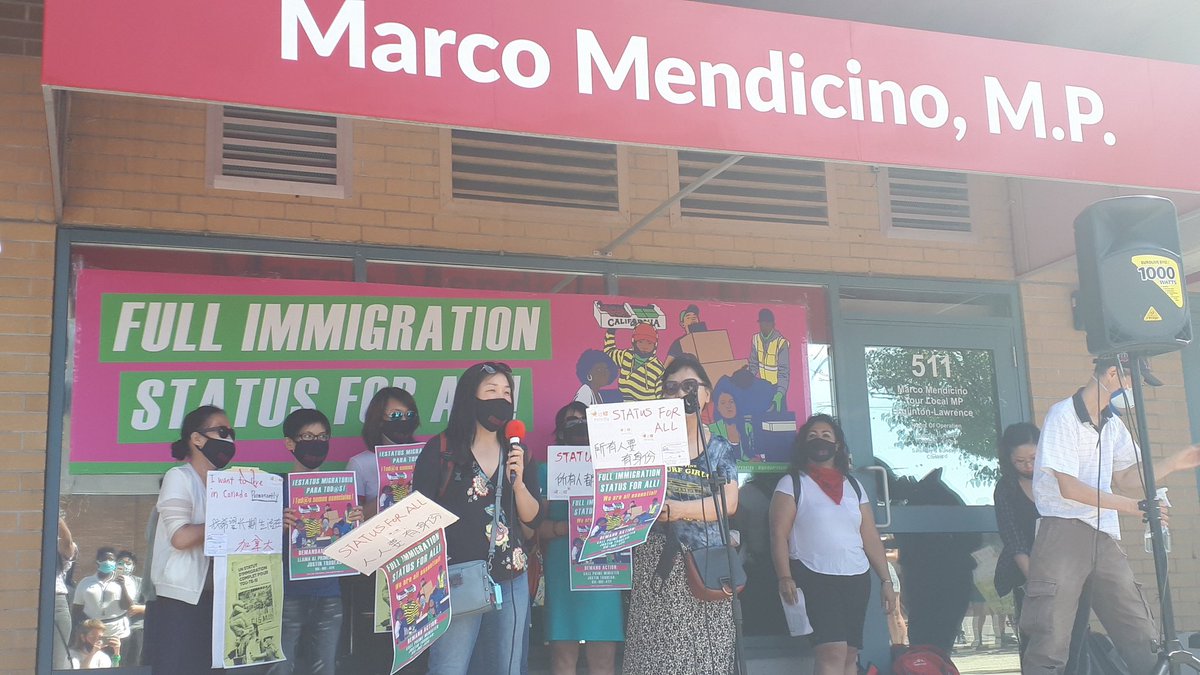 Lisa is speaking on behalf of migrant sex workers in the massage parlours, sharing how lack of status threatens their safety. "Respect migrants - equality for all!" #StatusForAll