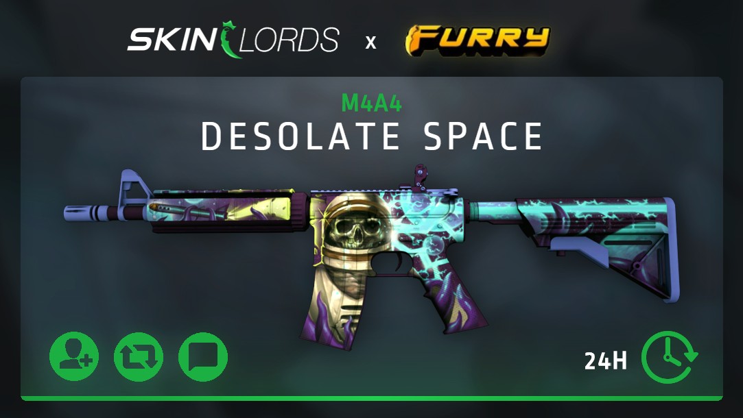 M4A4 DESOLATE SPACE GIVEAWAY🚀

To enter:
🔻Follow <a href="/SkinLords/">SkinLords</a> &amp; @furrycsgo 
🔻Retweet
🔻Tag a friend

Best of Luck! Rolls in 24 hours!🚀