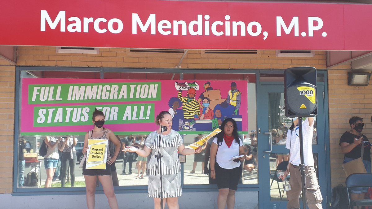 Sylvia Rodrigues is a migrant student organizer, "we are committed to fight for what we deserve!" Permanent  #StatusForAll!