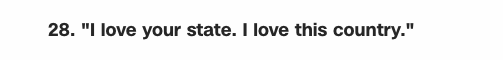 A bunch of others are actually very positive statements about equality, open debate, and loving the country that everyone should applaud without pause, but Czilla responds to them with random other non-sequiturs.Outrageous!