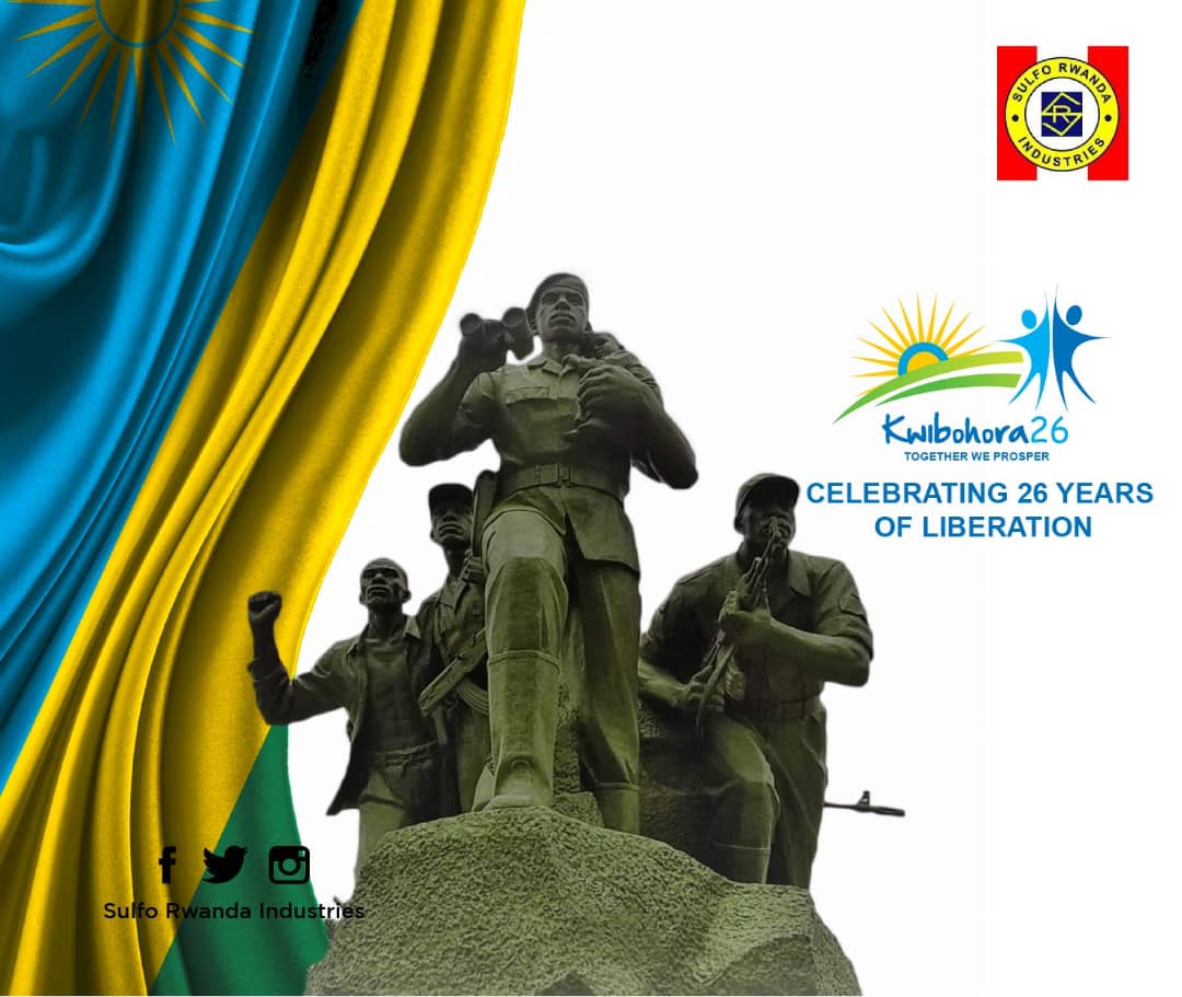 sulfo_rwanda's tweet photo. Happy Liberation Day Rwanda!
Together we prosper.

#LiberationDay #Kwibohora26 #Rwanda https://t.co/SdPqfmNB0J