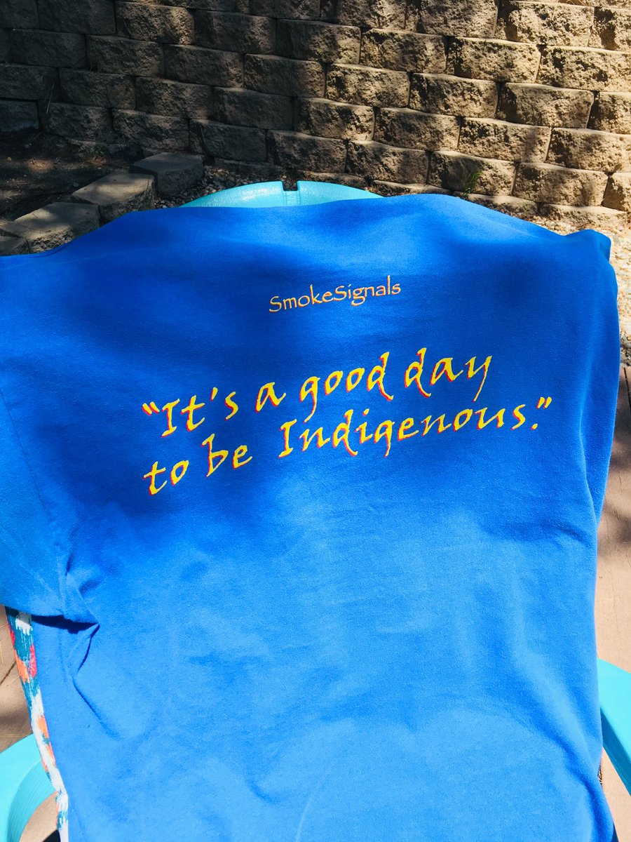 escelopez's tweet photo. I bought this Smoke Signals movie T-Shirt 20 years ago at the Institute of American Indian Arts in Santa Fe NM!! Powerful stories/movie! It’s always a good day to be indigenous. https://t.co/aKNjGPxJ2y
#SmokeSignals #heyvictor @adamruebenbeach @doctoreonline @IAIASantaFe https://t.co/Mwt8MS17Zq