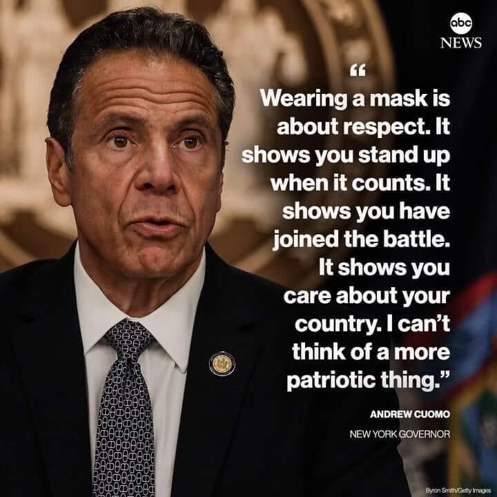 When celebrating 4th July- think about how wearing a mask is a patriotic act