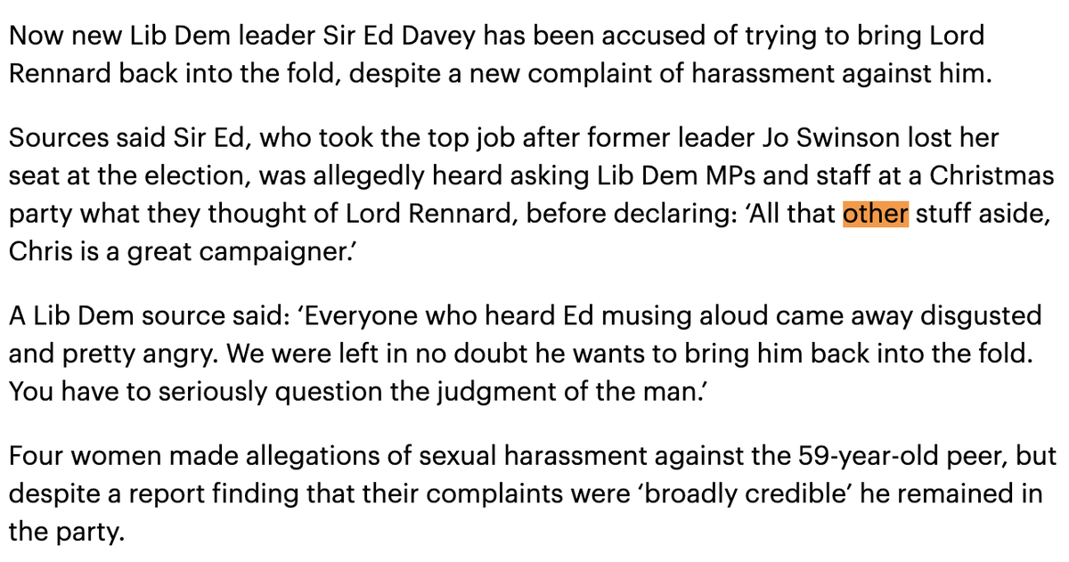 VoteEdForThis's tweet photo. If Ed Davey is in the mood to report people to the police - might we suggest his sex offender friend? https://t.co/kQ4NhjyXyI