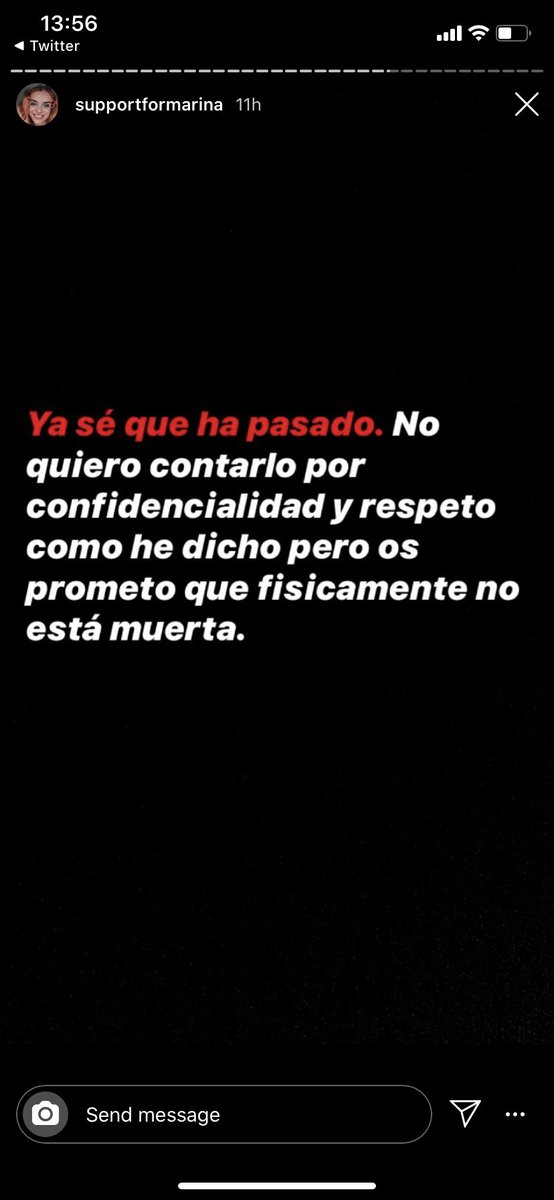 Marina Yers no está fisicamente muerta y eso me representa.