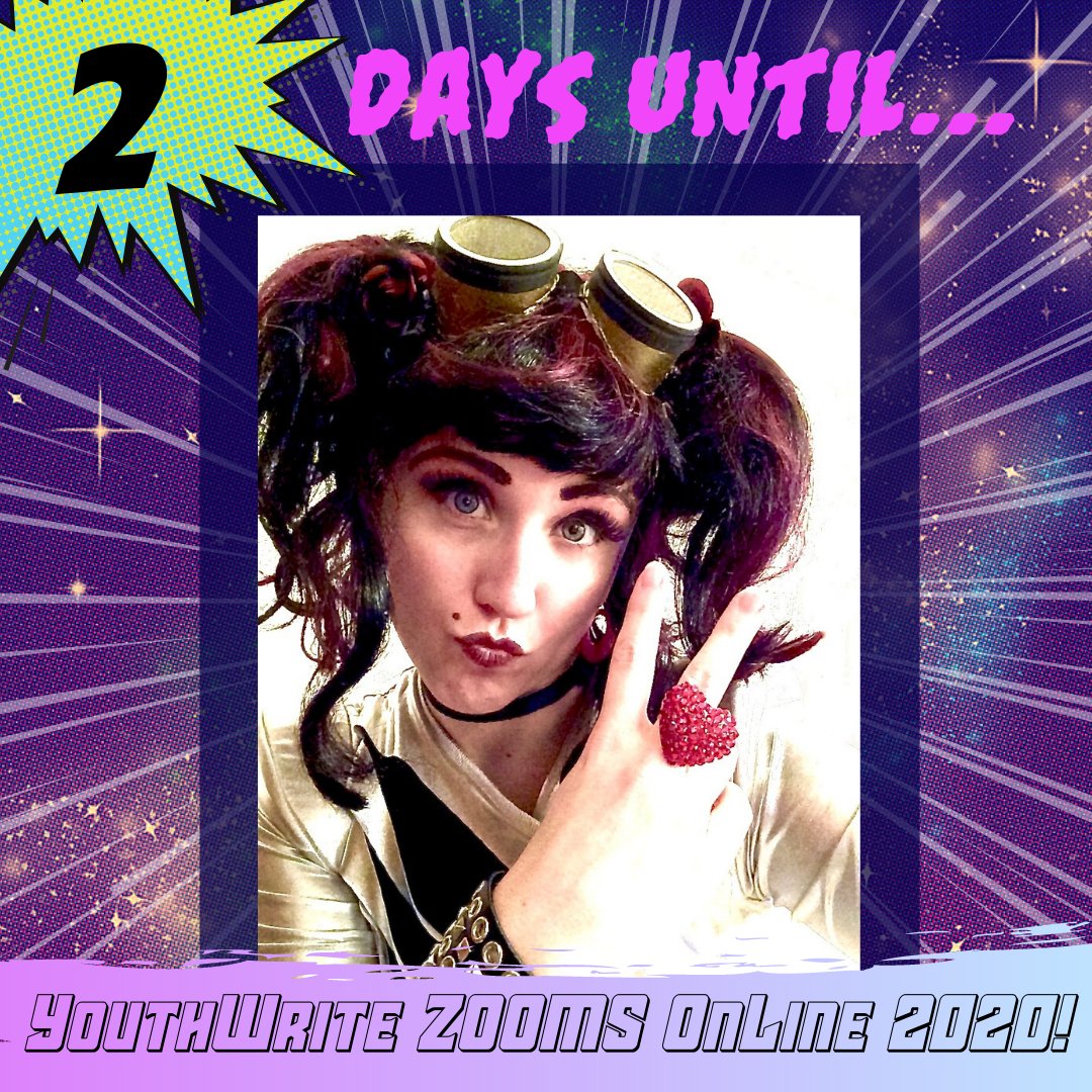 YouthWrite's tweet photo. Julie, aka Steffy the Starship Chef, is serving up some good news! TWO DAYS UNTIL YOUTHWRITE ZOOMS ONLINE 2020! #YouthWrite #youthwritezoomsonline #writingcamps #onlinecamps #yegcamps #yyccamps #youngalbertawriters #writing #comics https://t.co/PYyeXMttc7