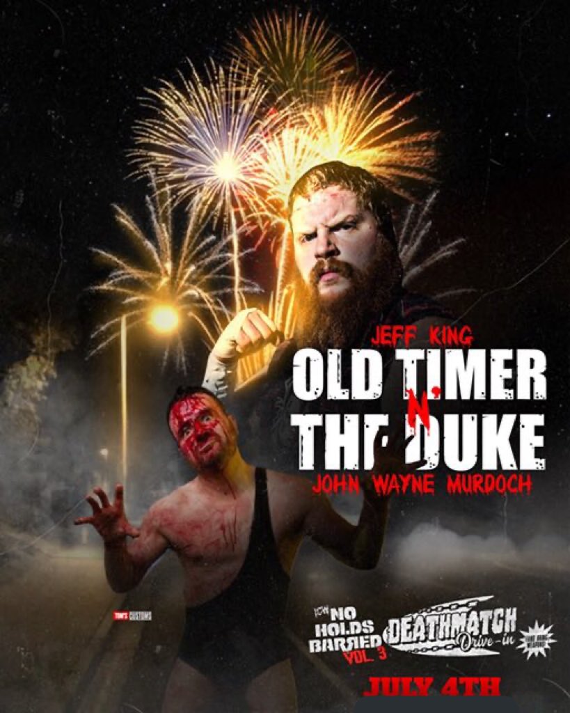 blklkp's tweet photo. ICYMI: TONIGHT WE WISH THE WHOLE GOD DAMNED WORLD A HAPPY F’N INDEPENDENCE DAY AS @ICWNHB PRESENTS : #DEATHMATCHDRIVEIN LIVE ON @INDIEWRESTLING!!!! 
@MADKING1981 VS @IRONELBOW88
@TREMONTH2O VS @THEAKIRAWAY 
@ERICRYANPRO VS @THEALEXOCEAN PLUS @JOHNMURDOCH25 FIGHTS @OTJEFFKING!!!! https://t.co/EI3eQvr1Sn