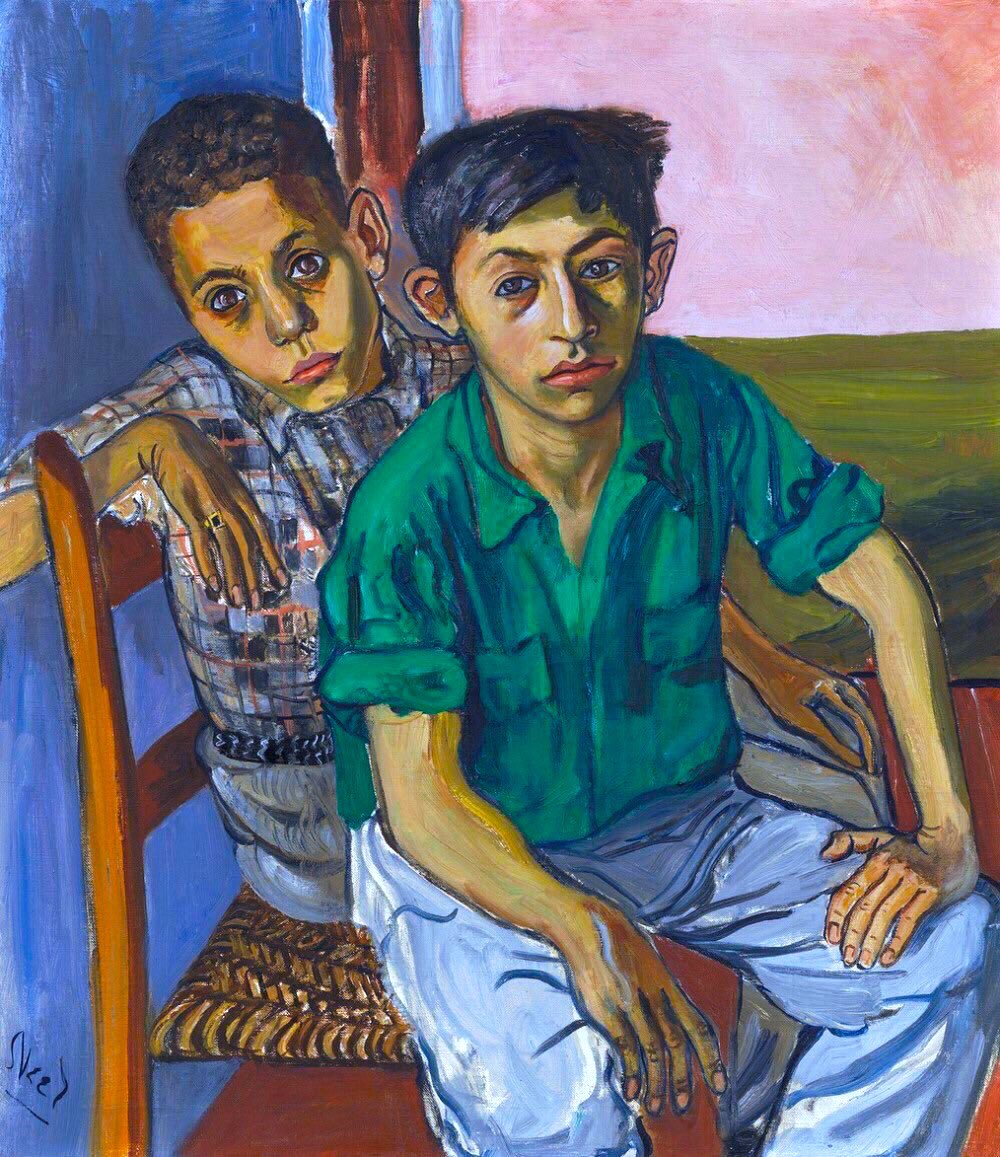 Have a Happy 4th of July! Here’s a thread about a great American artist, Alice Neel (1900-84). She was famed for her emotive & psychologically intense expressionist portraits. Her work deserves greater awareness - take a look!