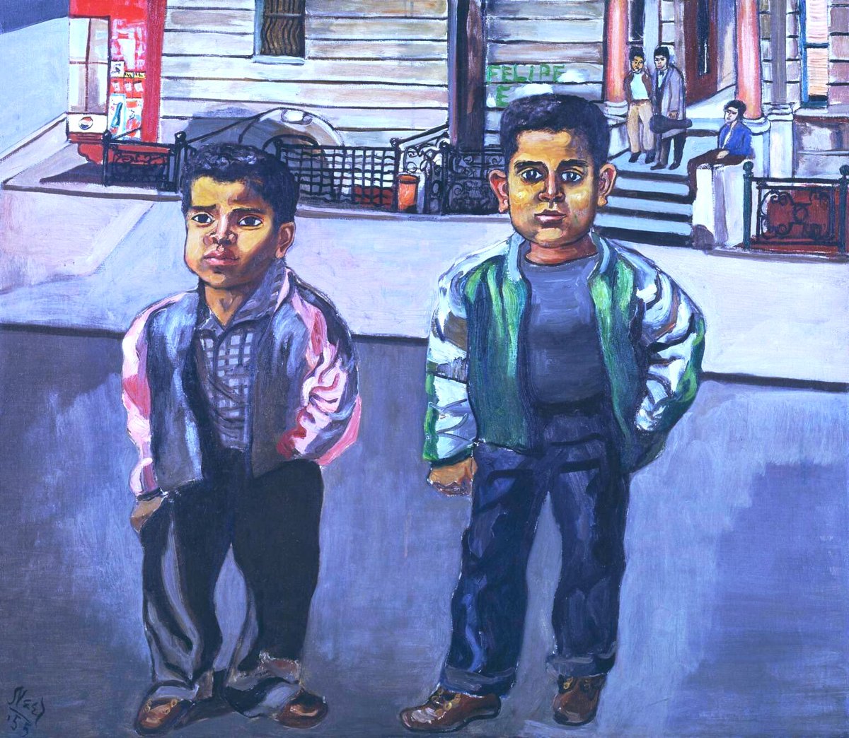 Have a Happy 4th of July! Here’s a thread about a great American artist, Alice Neel (1900-84). She was famed for her emotive & psychologically intense expressionist portraits. Her work deserves greater awareness - take a look!